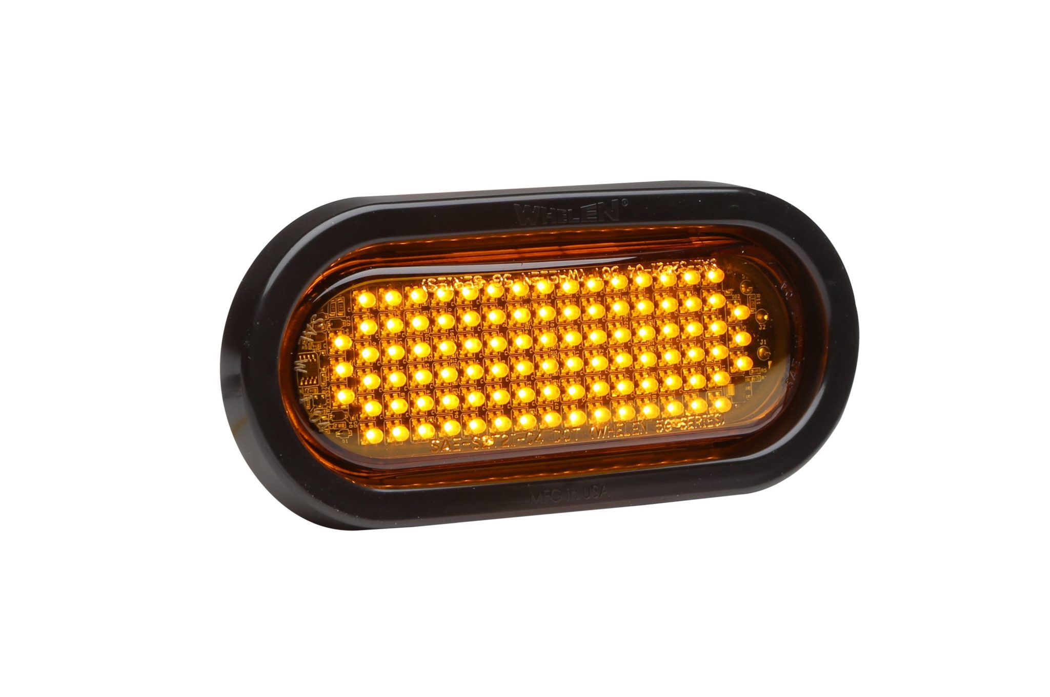 New Genuine 6 inch Oval Whelen 5G Series LED Warning Strobe Amber Light 5GA00FAR